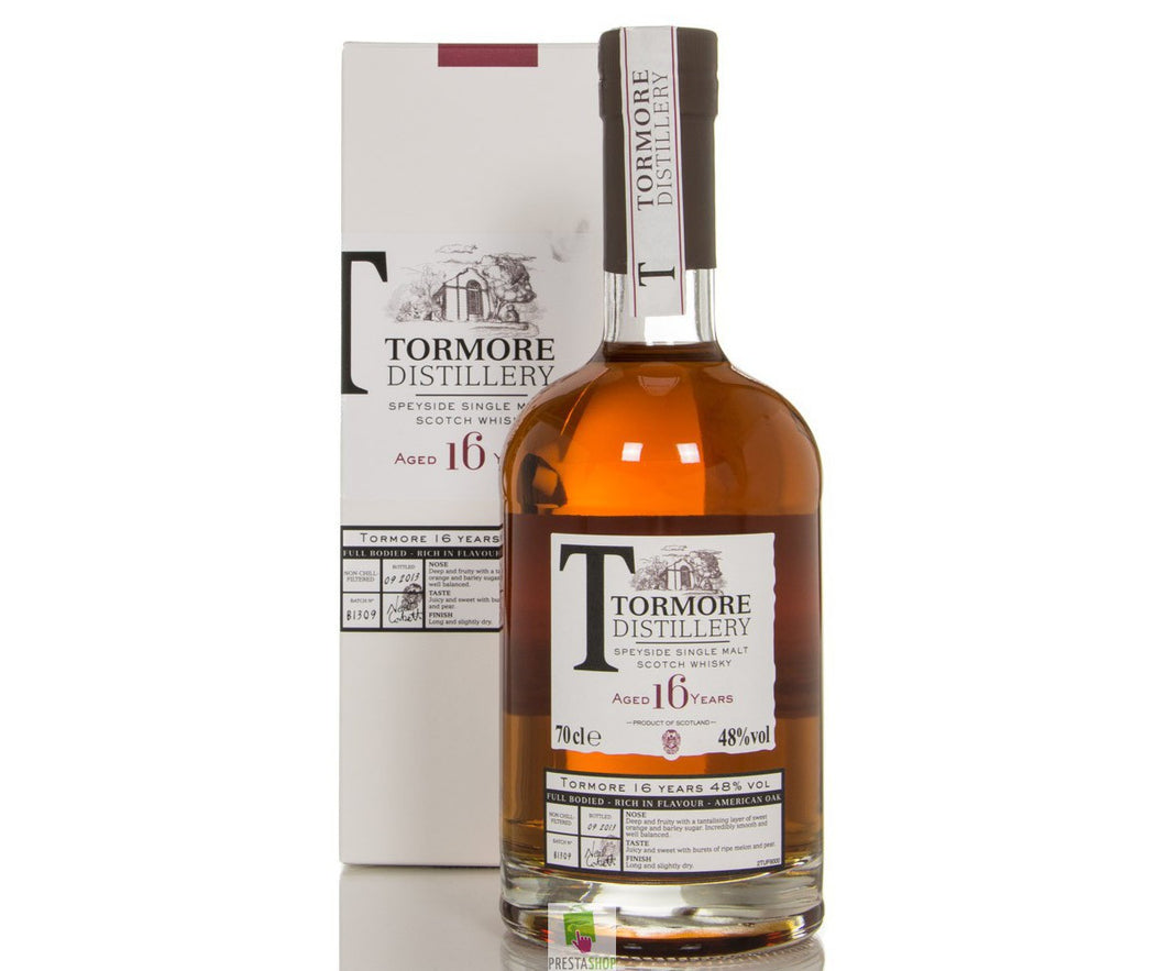 	Tormore 16 years single malt speyside whisky